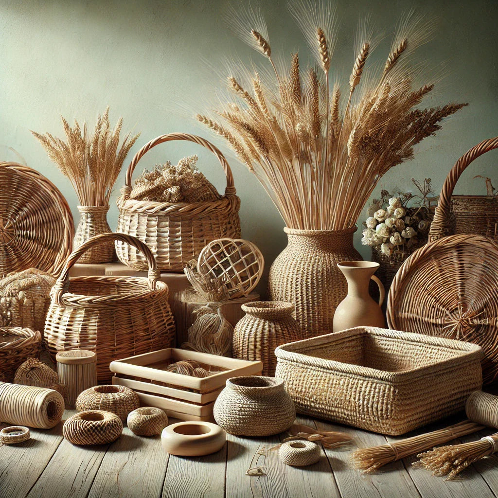 162925 - Articles made of wicker halfa grass or other knitting materials (thatch straw etc.) baskets and bask - 7 Manufacturers List