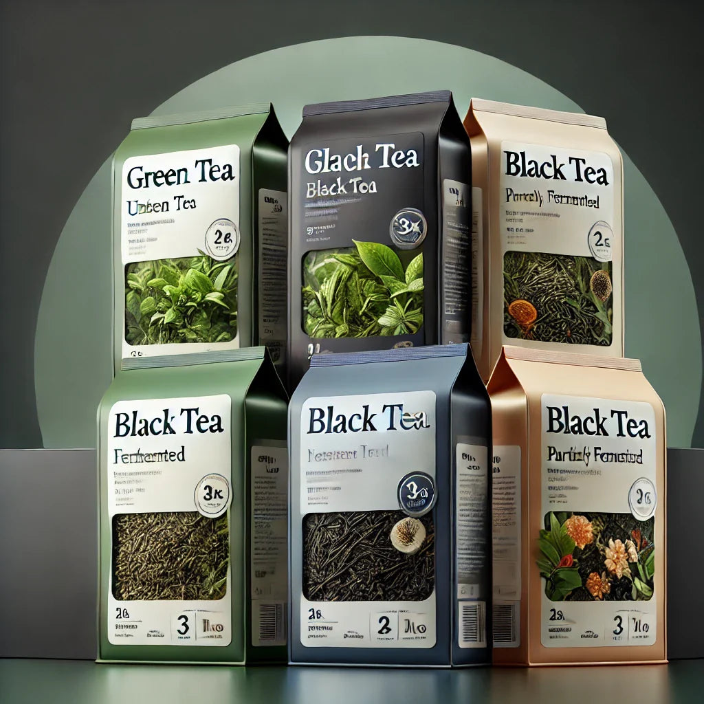 108313 - Green tea (unfermented) black tea (fermented) and partially fermented teas (in packs of 3 kg or less - 219 Manufacturers List