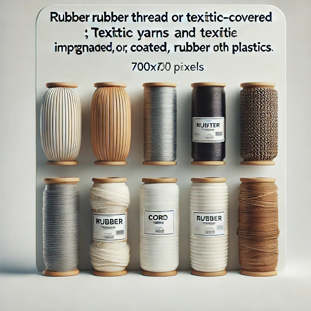 139613 - Rubber yarn or cord textile coated textile yarn and ribbon coated or impregnated with rubber or plas - 46 Manufacturers List
