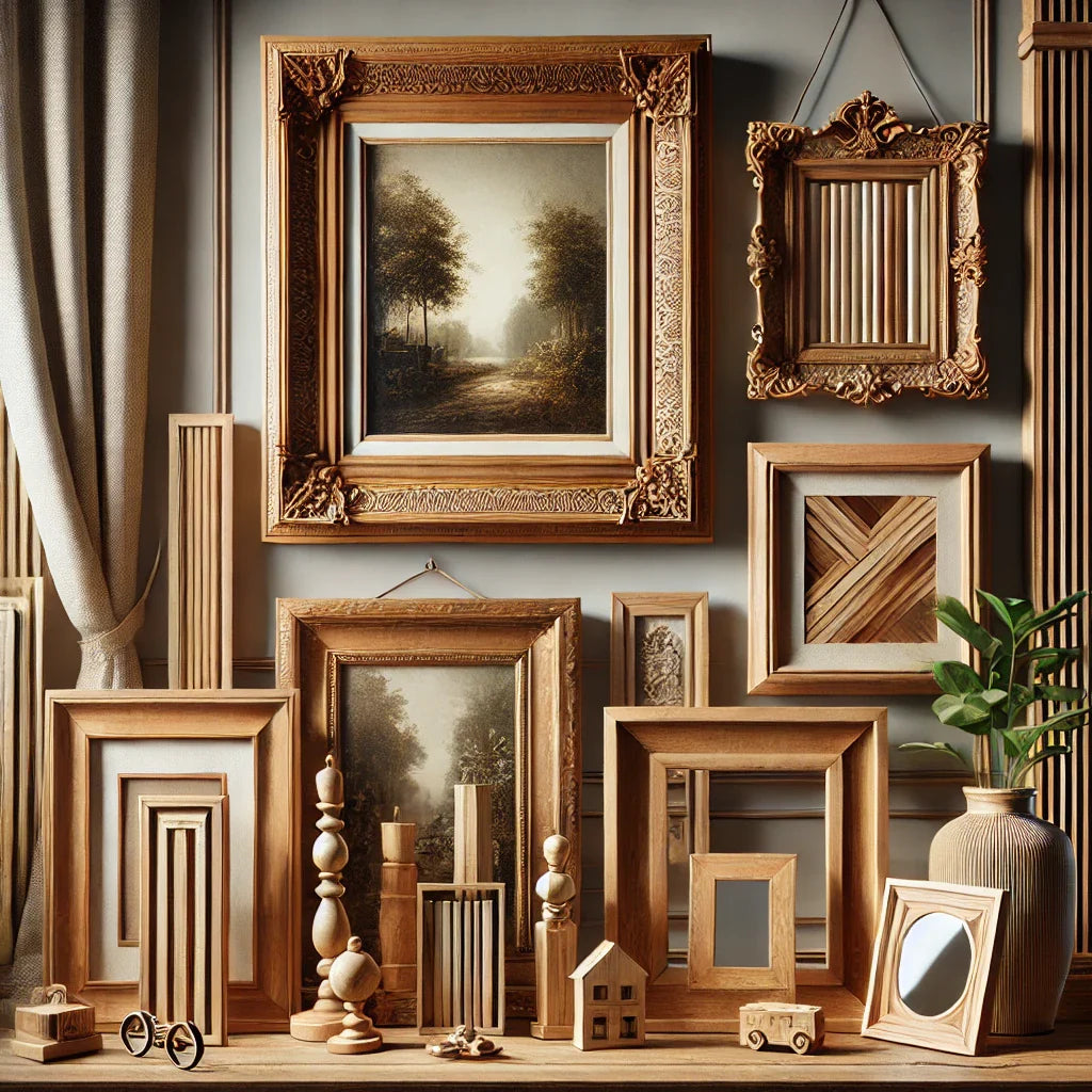 162914 - Wooden frames (for paintings photographs mirrors and similar objects) and other items made of wood - 355 Manufacturers List